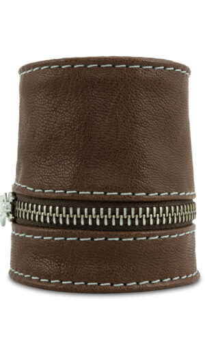 Bracciale in pelle con zip