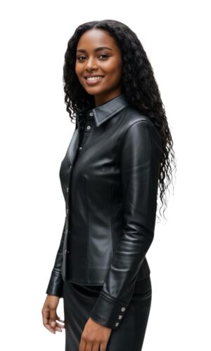 Camicia in pelle sleek