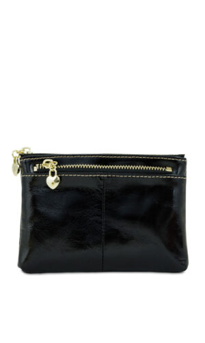 Portafoglio in pelle con zip